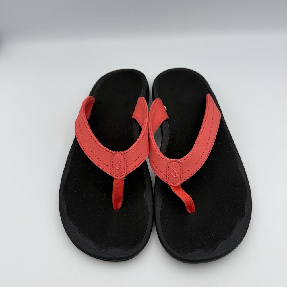 Olukai Ohana Women's Sandal 10 Red‎ Slip-On Wedge Flip-Flop Shoes